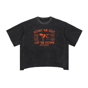 Point Em Out Raw Edge Snow Washed Tee