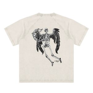 Dying Angel Washed Raglan T Shirt