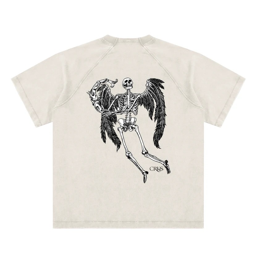 Dying Angel Washed Raglan T Shirt Dying Angel Washed Raglan T Shirt