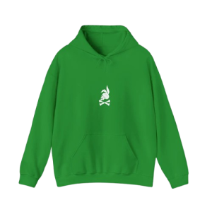 Skull Bunny Logo Hoodie Green
