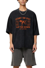 Point Em Out Raw Edge Snow Washed Tee